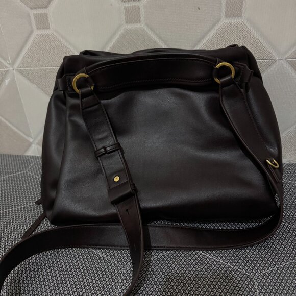 Songmont Brown Leather Tote Bag (Small) - Picture 2 of 6